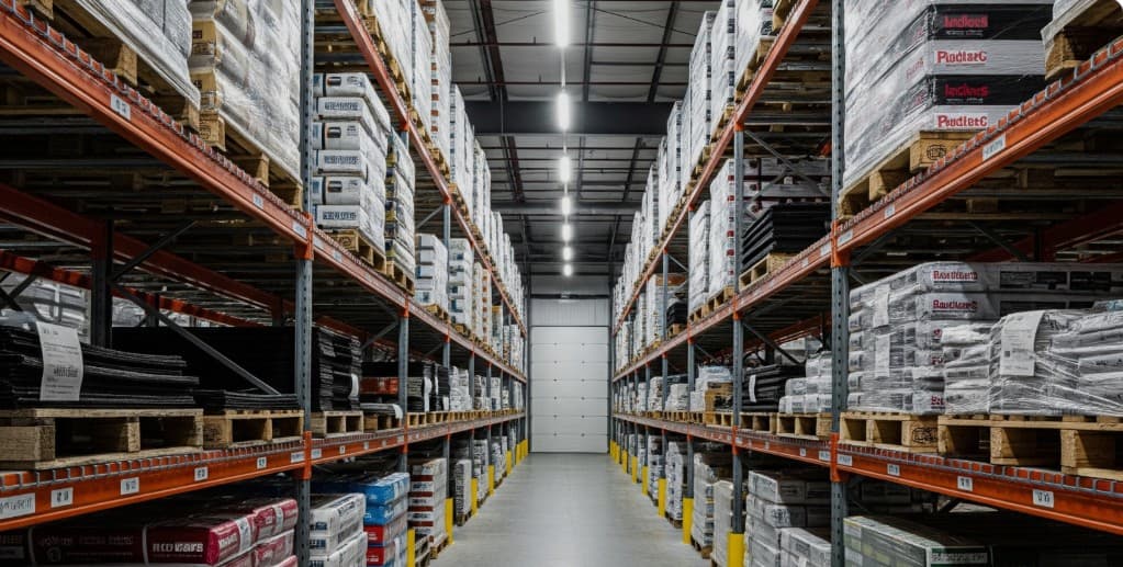 Roofing materials warehouse and product inventory — Repair King
